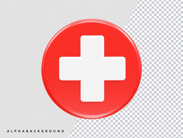 Icona medica 3d rendering illustrazione vettoriale trasparente