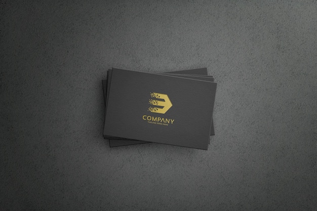 Icona mockup logo design logo nero Biglietto da visita Biglietto aziendale con logo illustraion vettoriale