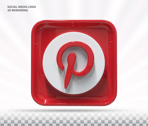 Icona Pinterest 3d Social Media