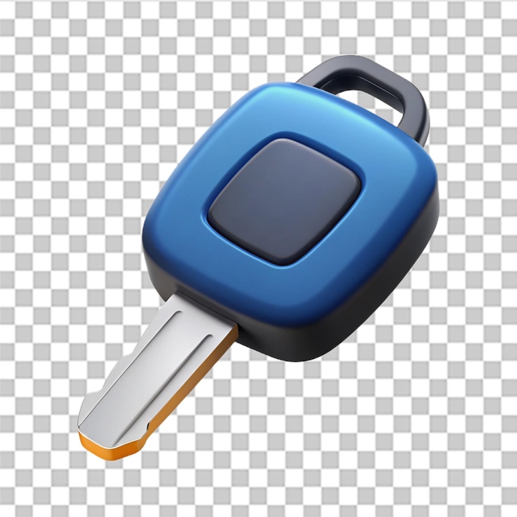 PSD icona plana de la llave del coche ilustración vectorial en un estilo simple con una sombra que cae