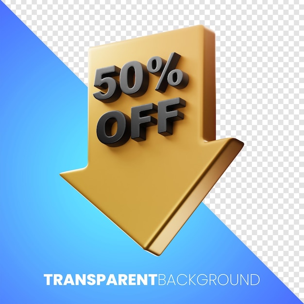 Icona premium black friday 3d rendering su sfondo isolato PNG