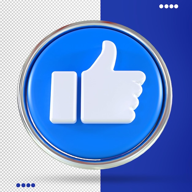 Icona pulsante come Facebook 3D
