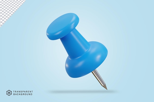 icona pushpin illustrazione vettoriale di rendering 3D