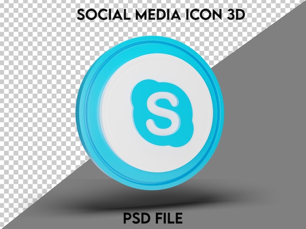 Icona Skype Social Media 3D Resa