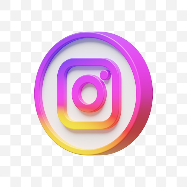 Icona social media Instagram 3d