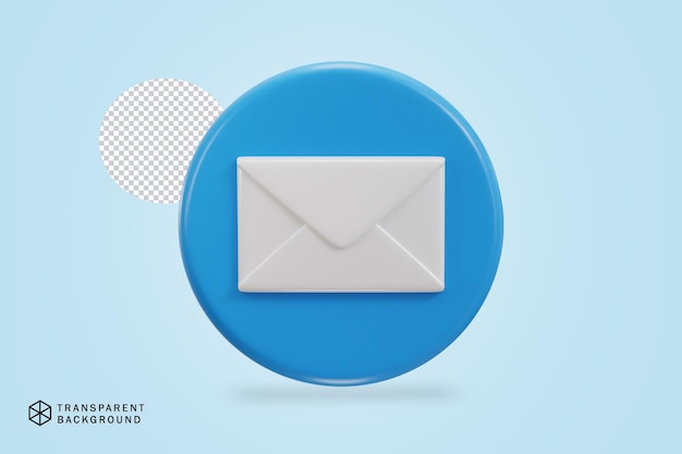 icona vettore 3d della busta e-mail