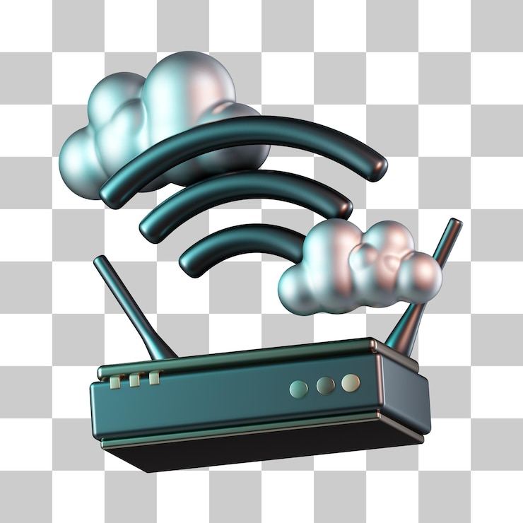 PSD icona wifi nuvola 3d