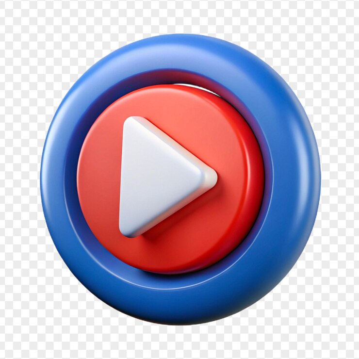 PSD icona youtube renderizzata in 3d di alta qualità isolata su uno sfondo trasparente