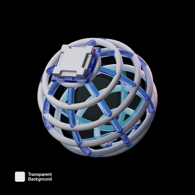 PSD iconas de inteligencia artificial en 3d plantilla png