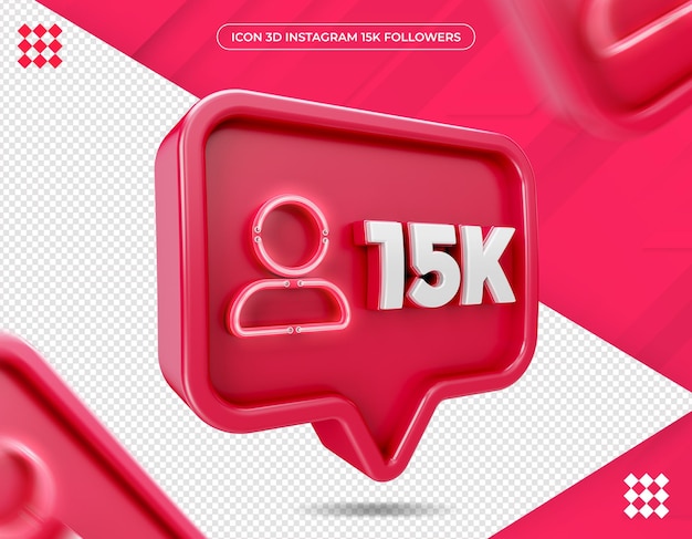 Icône 15k abonnés sur Instagram Design