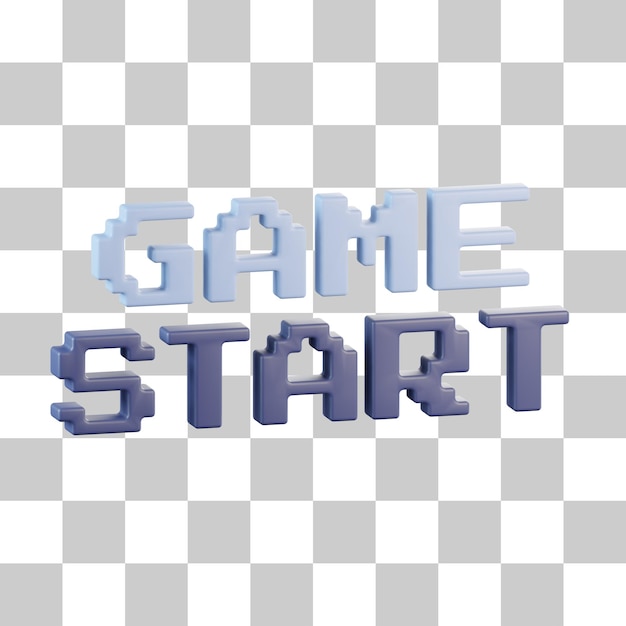 Icône 3D d'affichage de l'écran de démarrage du jeu
