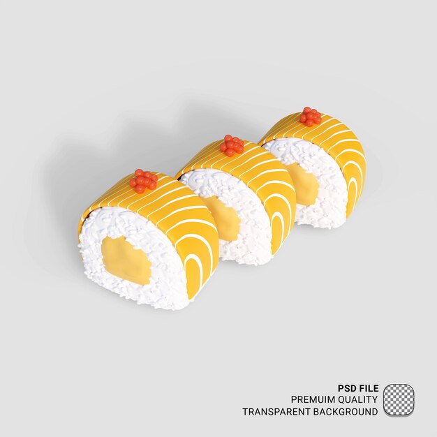 Icône 3d Asie Nourriture Sushi Illustration