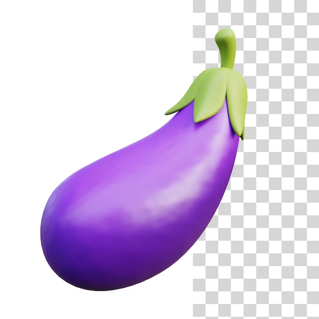 PSD icône 3d aubergine