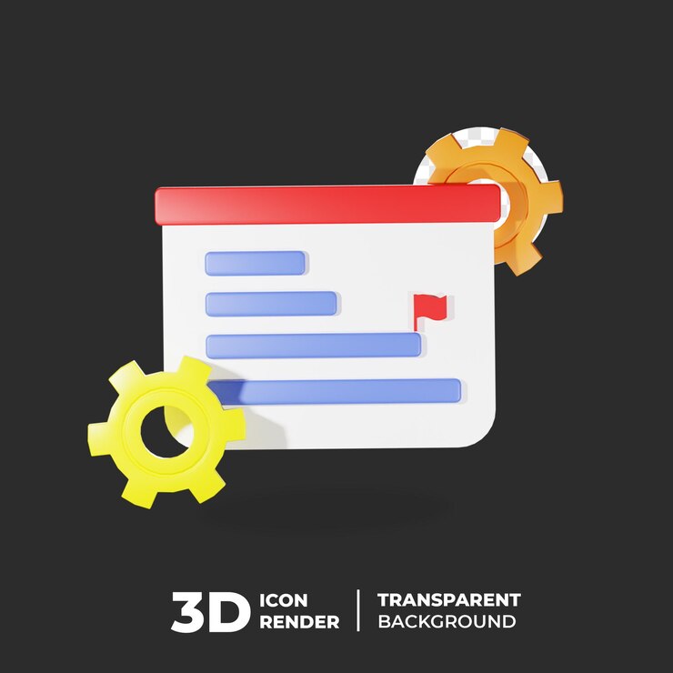 PSD icône 3d barre de progression du processus