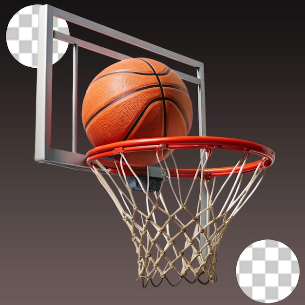 Icône 3d De Basket-ball Illustration 3d Sur Un Fond Transparent