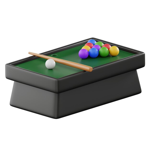 PSD icône 3d de billard psd gratuite