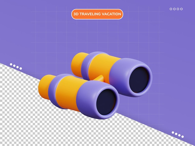 PSD Ícone 3d binocular