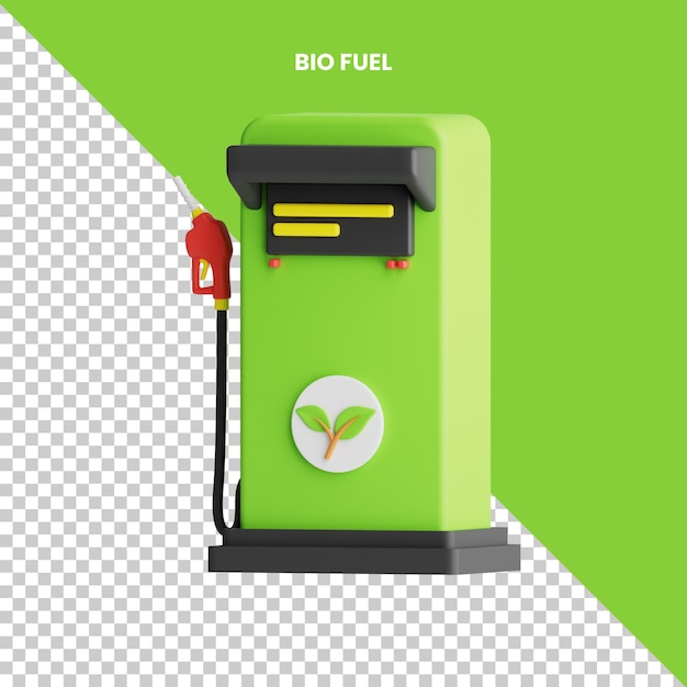 PSD icône 3d bio carburant isolé sur fond transparent
