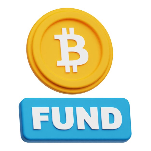 icône 3D de bitcoin isolée sur le fond blanc