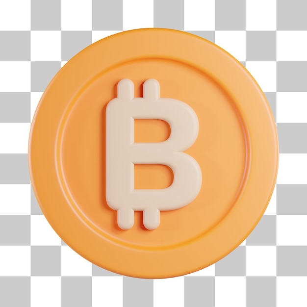 Icône 3d Bitcoin