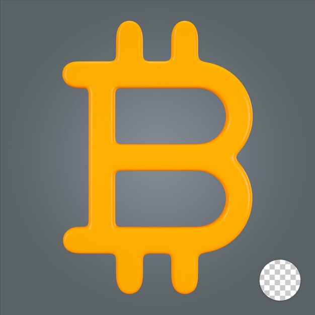 PSD icône 3d bitcoin