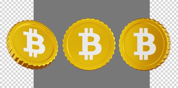 Icône 3d bitcoin