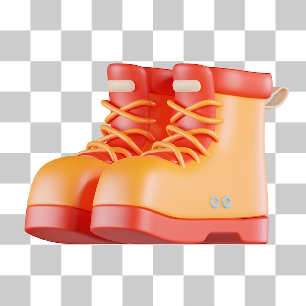 Icône 3D de bottes de randonnée