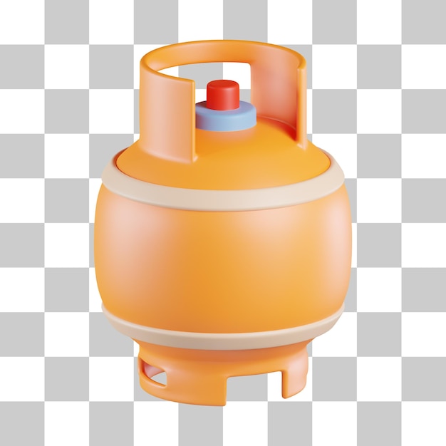 PSD icône 3d de bouteille de gaz gpl