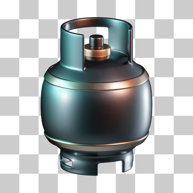 PSD icône 3d de bouteille de gaz gpl