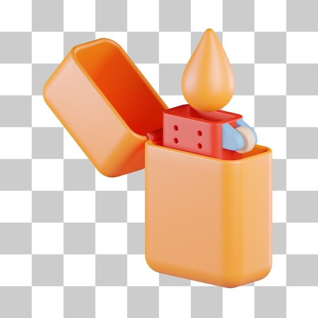 Icône 3D de briquet à gaz