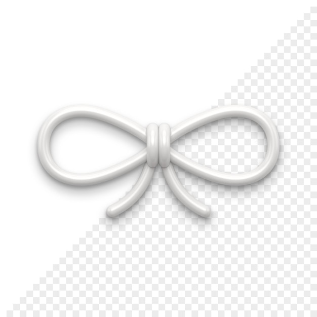 PSD icône 3d de cadeau minimaliste bow