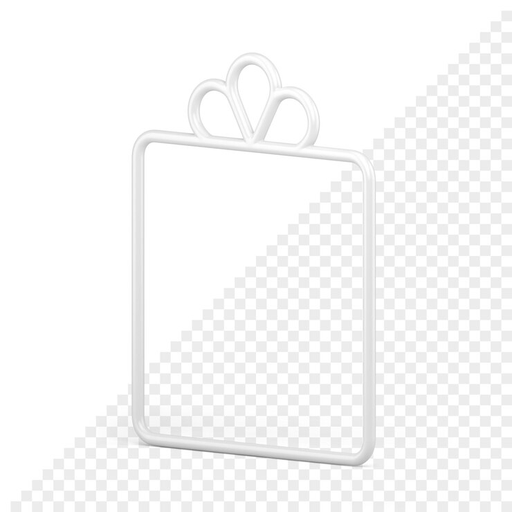 PSD icône 3d de cadre de forme de cadeau