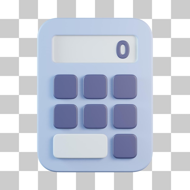 PSD icône 3d de la calculatrice mathématique