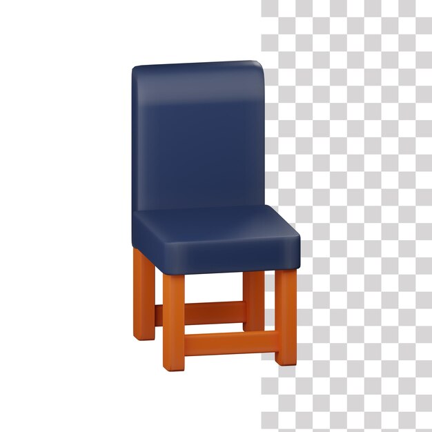 PSD icône 3d de chaise sans bras