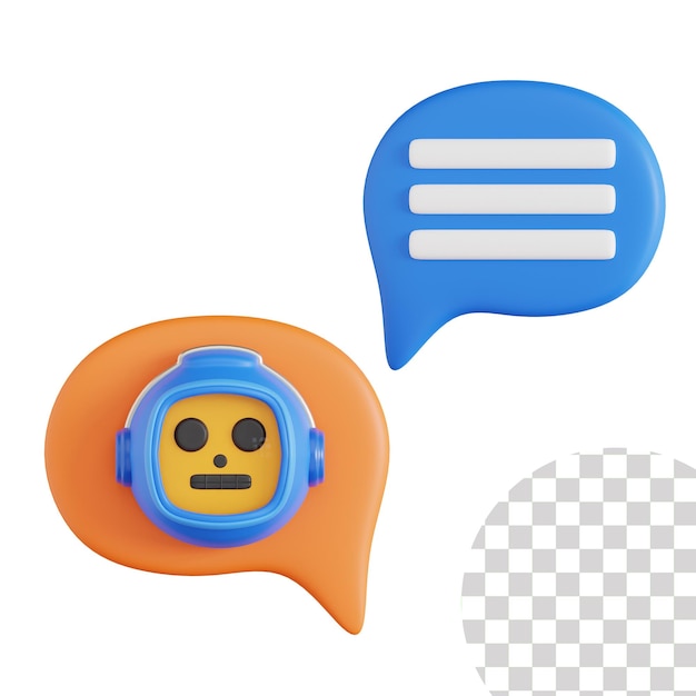 Icône 3d de chat ai