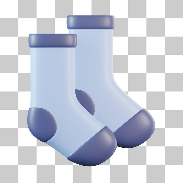 PSD icône 3d des chaussettes