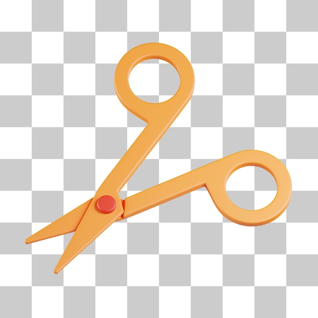 Icône 3D de ciseaux de cils