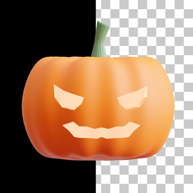 Icône 3d De Citrouille D'halloween