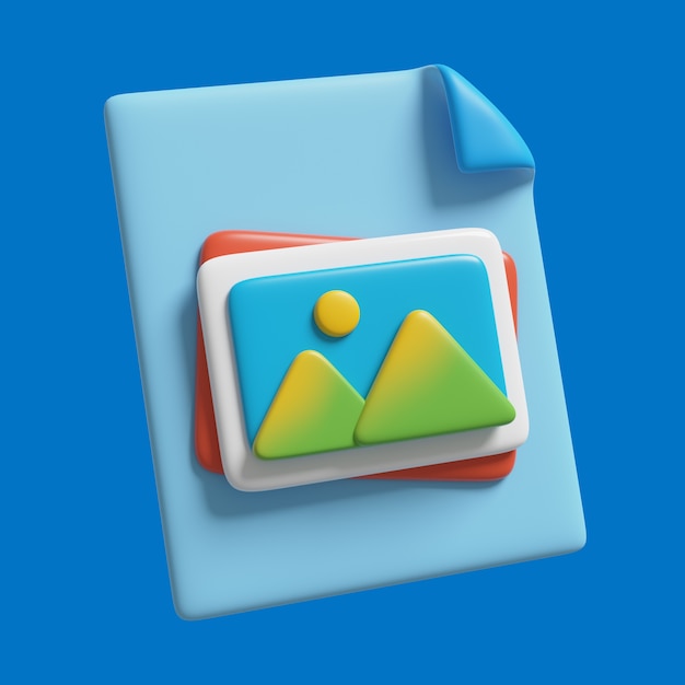 ícone 3D com impressão de foto