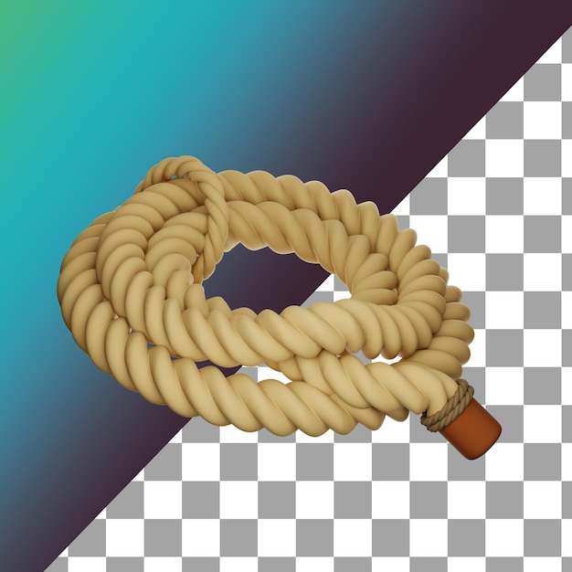Icône 3D de la corde à laisse