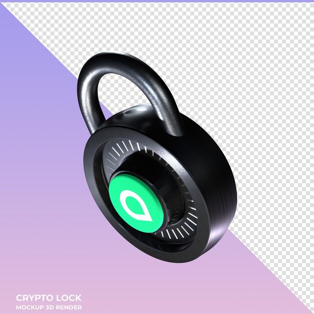 PSD l'icône 3d de crypto lock siacoin sc est également disponible.