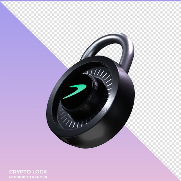 PSD l'icône 3d de crypto lock tellor trb est également disponible.