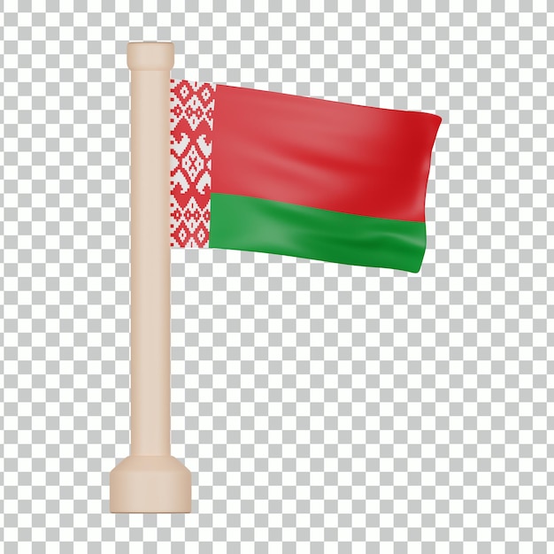 Ícone 3D da Bandeira da Bielorrússia