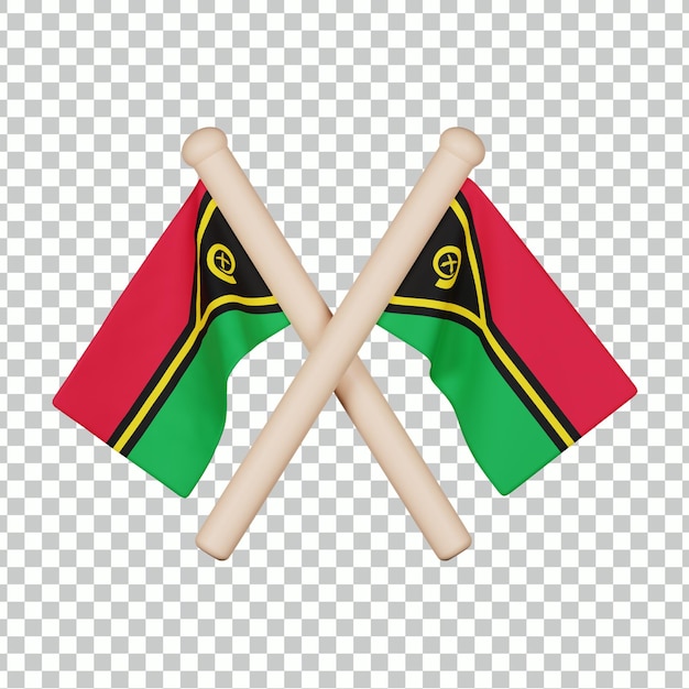 Ícone 3d da bandeira de vanuatu