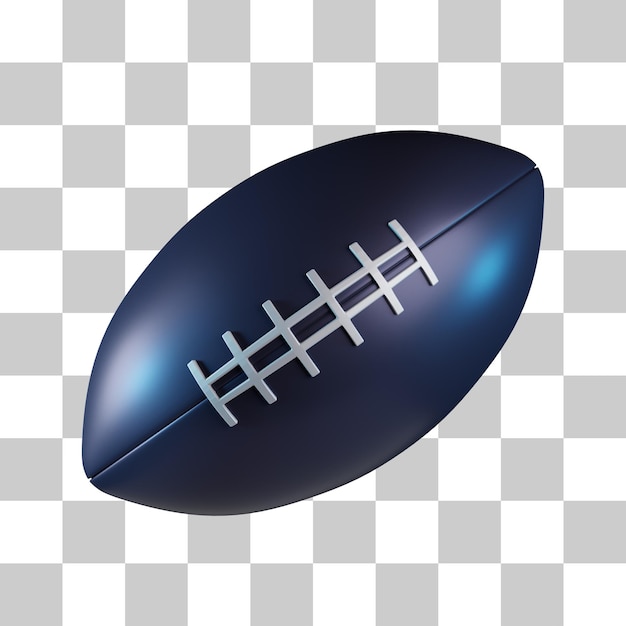 Ícone 3D da Bola de Rugby