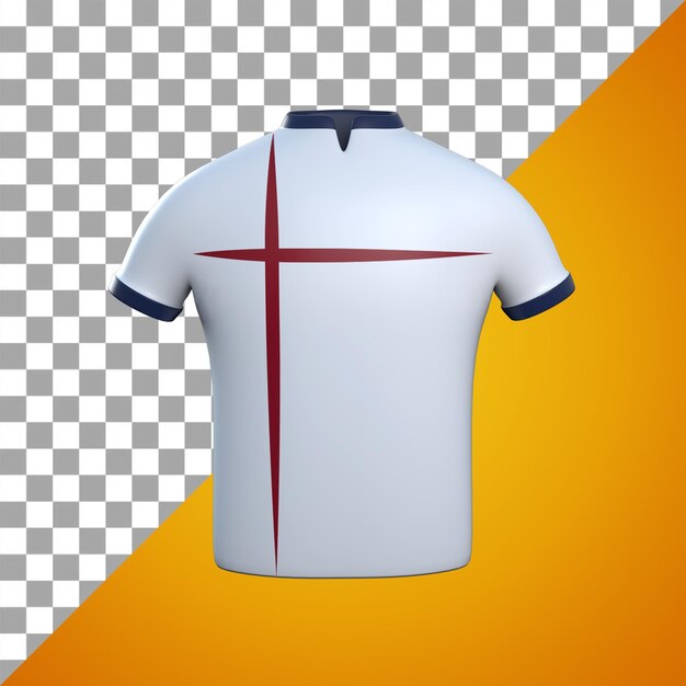 Ícone 3d da camisa de futebol da inglaterra