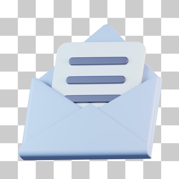 Ícone 3D da carta convite
