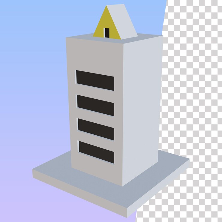 PSD ícone 3d da casa branca 6