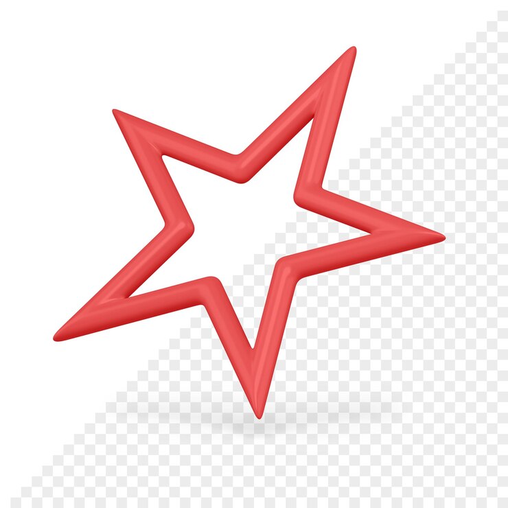 PSD ícone 3d da estrela de natal
