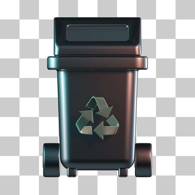 PSD ícone 3d da lixeira